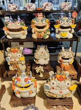貔貅景德镇纯手工摆件茶宠香炉客厅装饰品乔迁礼物开业礼品狮子