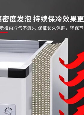 百利冰柜烧烤炸串甜品保鲜摆摊点菜三台阶台式阶梯冷藏展示柜