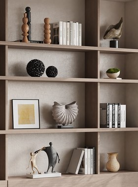 中古客厅壁c柜摆件高档别墅酒店日式民宿酒柜卧室书架小众设计装