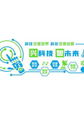 科学实验室文化墙布o置科技墙贴中小学教室物理培训班黑板报装饰