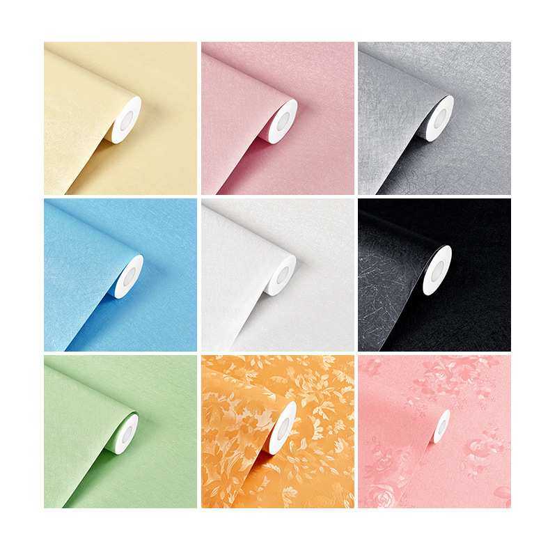 50米加厚蚕丝纯色素色防水防潮PVC墙贴纸自粘卧室客厅背景墙壁纸,淘宝优惠券,粉丝福利购,淘宝优惠卷