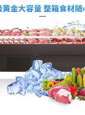 雪村前后开门直冷鲜肉柜圆弧双温熟食柜牛羊猪肉鸭脖生鲜保鲜柜