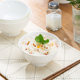 Food grade lead-free meal underglaze colored porcelain bowl pure white