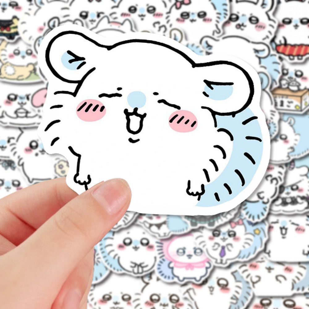 108张小飞鼠chiikawa莫莫咖贴纸可爱卡通防水手机壳平板自粘贴纸 - 图0