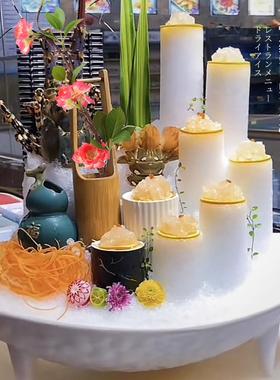 刺身装饰品摆件干冰竹筒干冰小壶日料海鲜姿造拼盘点缀摆盘小竹桶