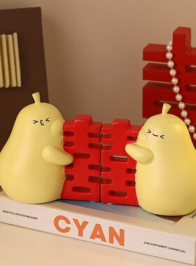 贝汉美喜字可爱抱抱梨摆件家居装饰品客厅桌面男女生新婚结婚礼物