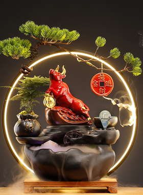 招财猫摆件流水生财生意兴隆摇手猫办公室装饰桌面收银台开业礼物