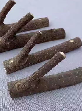 实木装饰带皮树枝创意挂衣架