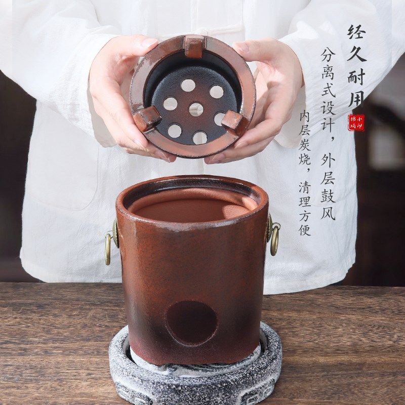 围炉煮茶窑c变炭炉砂铫壶煮茶壶套装家用室外工夫电碳两用茶炉套,淘宝优惠券,粉丝福利购,淘宝优惠卷