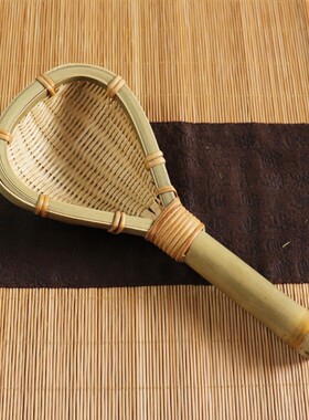 竹编制品竹漏勺厨房家用s沥水竹篮子竹筐竹筛子淘米勺子捞勺火锅