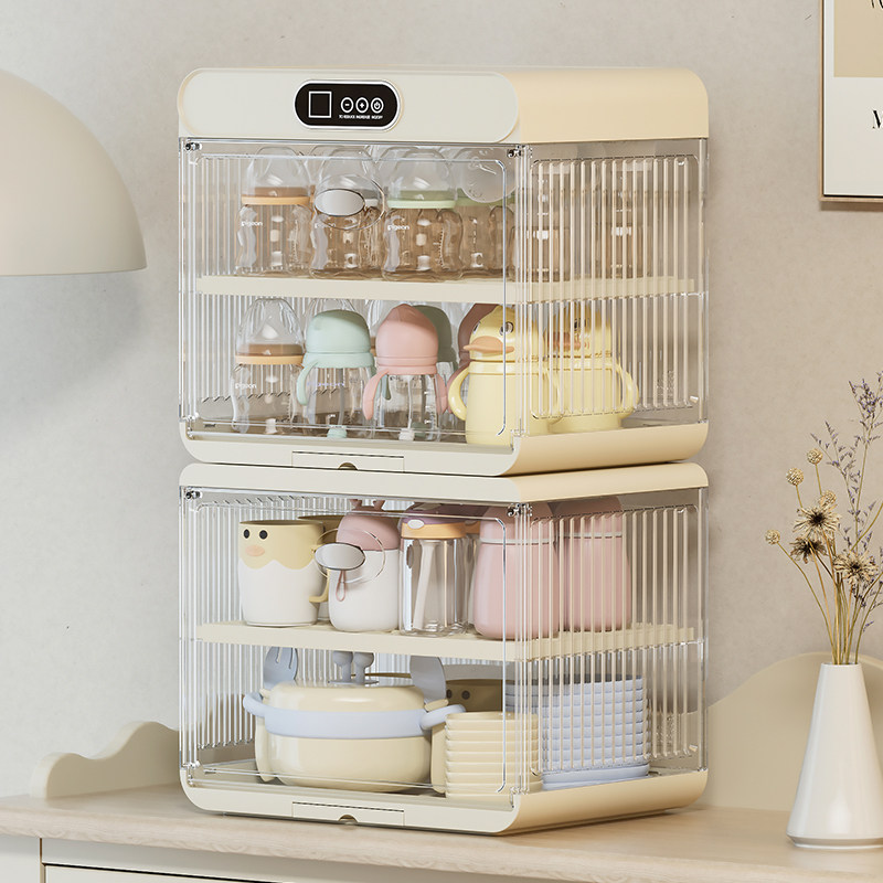 宝宝奶瓶收纳盒婴儿餐具s消毒储物箱辅食工具放碗筷防尘沥水杯柜,淘宝优惠券,粉丝福利购,淘宝优惠卷