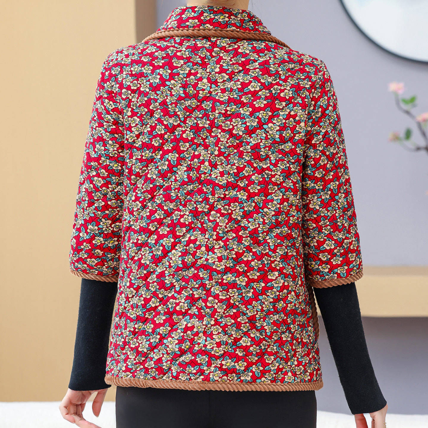 冬季新款时尚百搭加绒加厚半袖马甲女士中老年妈妈装保暖中袖棉服,淘宝优惠券,粉丝福利购,淘宝优惠卷