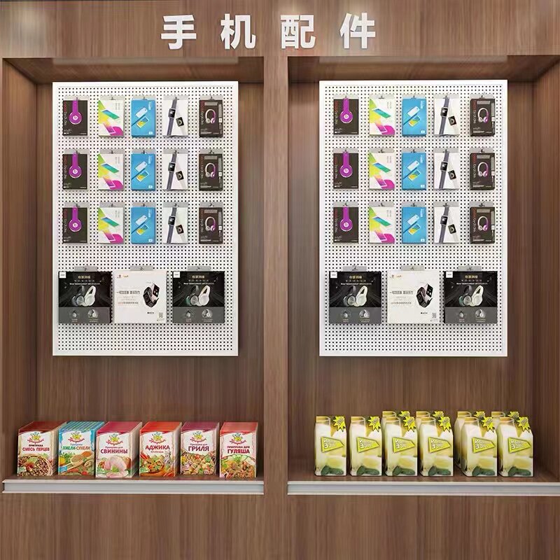 Framed hole board hardware tool display rack mobile phone accessories hanging socks jewelry rack wall jewelry storage