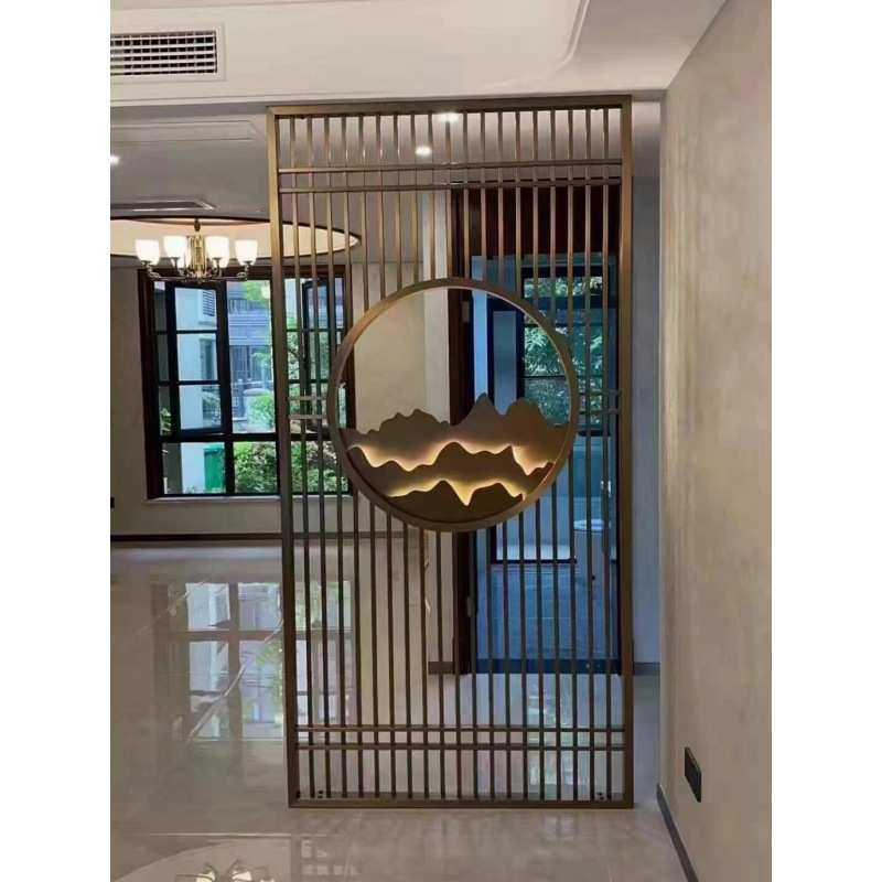 金属窗花定制中式镂空隔断入户玄关阳台格栅不锈钢材质厂屏风,淘宝优惠券,粉丝福利购,淘宝优惠卷