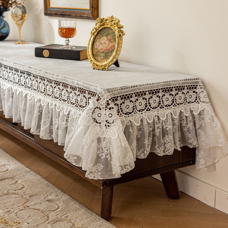 美式桌旗镂空复古法式绣花蕾丝桌布电视柜茶几斗柜盖布盖巾,淘宝优惠券,粉丝福利购,淘宝优惠卷