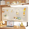 Perforated board desktop dormitory vertical display rack table storage rack accessories home desk punch-free storage partition