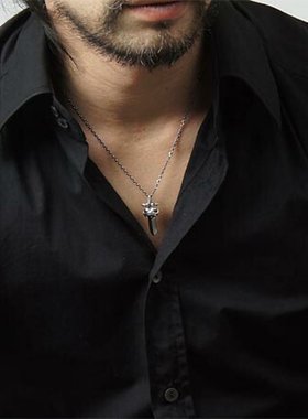 日本直邮GARDEL 项链银色男女迷宫匕首项链