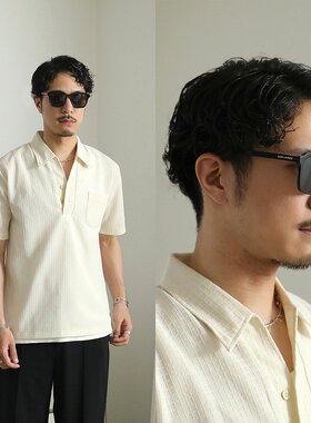 日本直邮SAINT LAURENT SL 457 男士方形太阳镜透明镜框全框带有