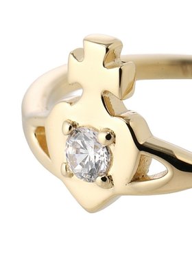 Vivienne Westwood NOELLA 戒指，金色和白色，女士款，6402001c