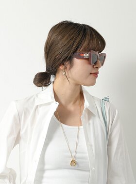 日本直邮 LOEWE 太阳镜 LW40036I 女士狐狸型眼镜 Anagram 眼镜 4