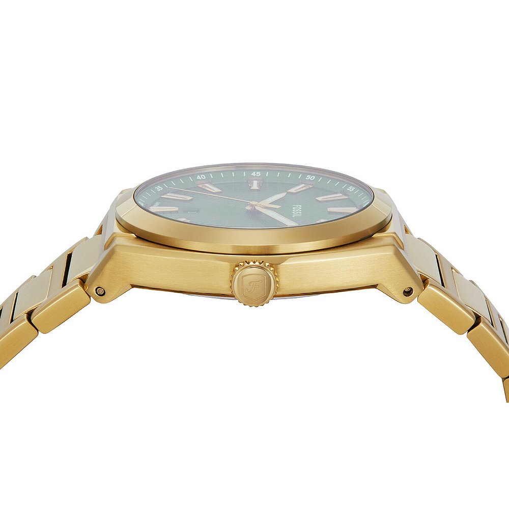 日本直邮FOSSIL 男士 Everett 手表三针日期金色不锈钢手表FS6090 - 图1