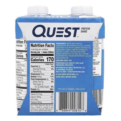 Quest Nutrition,Protein Shake, Coffee, 4 Shakes, 11 fl oz (3 - 图3