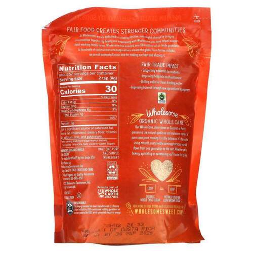 Wholesome Sweeteners,有机 Sucanat Panela，全蔗糖，16 盎司（4 - 图0