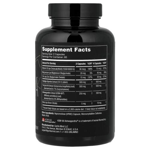 Gorilla Mind LLC,Sigma™, Testosterone Booster, 120 Capsules - 图0