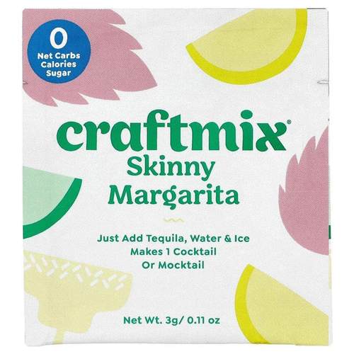 Craftmix,Skinny Margarita, 12 Packets, 0.11 oz (3 g) Each - 图1