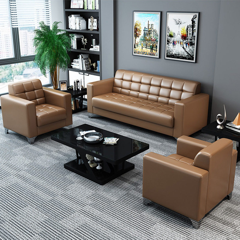 简约会客办公室沙发办公茶几组合现代商务接待小型三人位皮艺沙发,淘宝优惠券,粉丝福利购,淘宝优惠卷