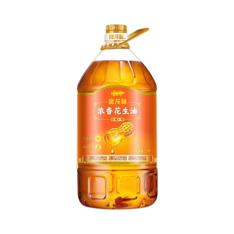 金龙鱼浓香花生油炒菜烹饪花生油滴滴浓香纯正压榨一级5L/4L,淘宝优惠券,粉丝福利购,淘宝优惠卷