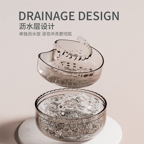 牙套盒子带浸泡清洗假牙正畸牙齿矫正器隐形牙套可携U式保持器收 - 图1