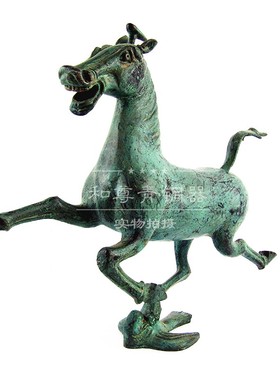 包邮青铜器马踏飞燕纯铜马u客厅家居摆件铜奔马工艺品马到成功礼