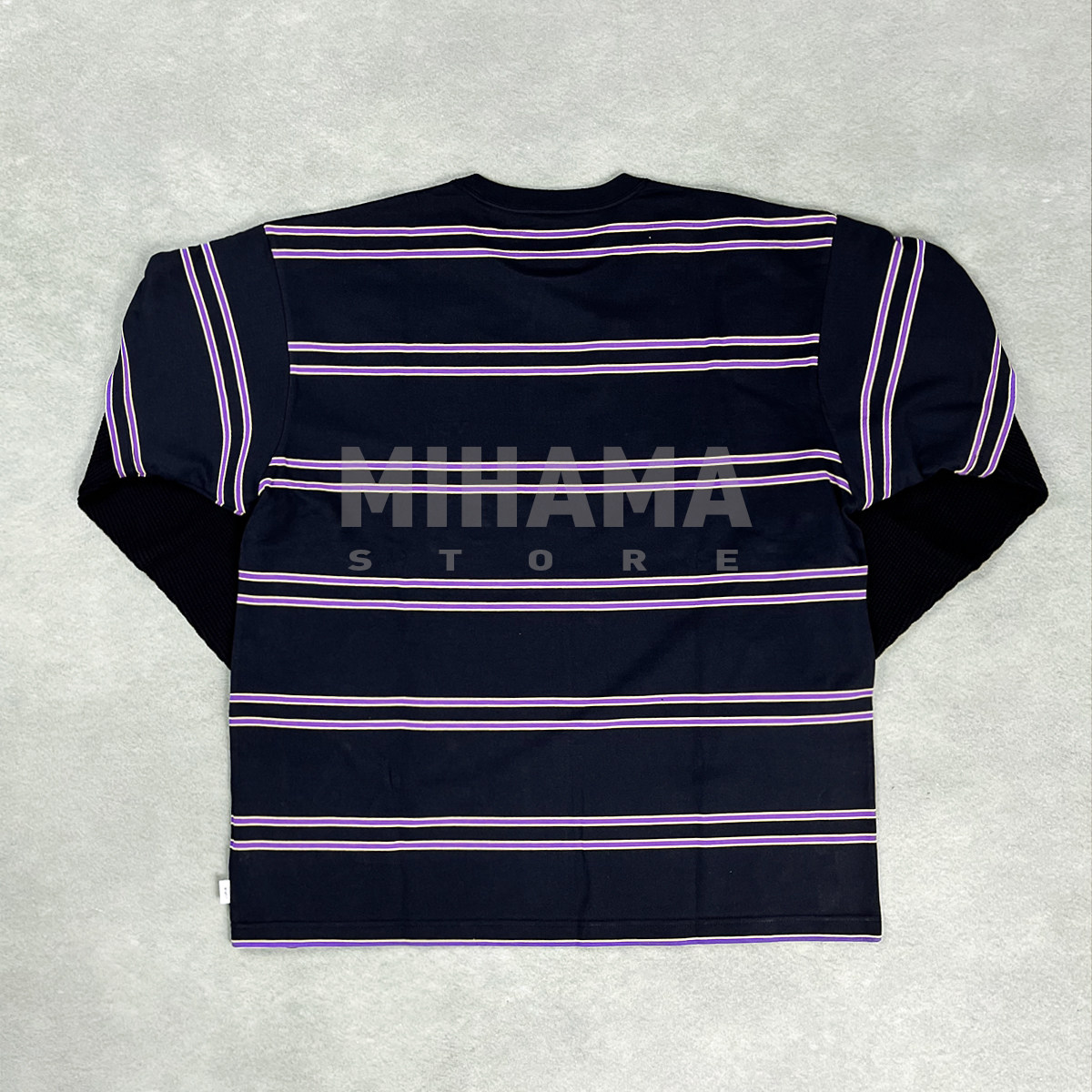 现货 WTAPS SLDR 02 / LS / COTTON 假两件条纹休闲长袖T恤 25AW - 图2