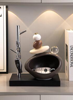 石来运转钥匙收纳玄关摆件入户欢迎回家客厅酒柜电视柜家居装饰品