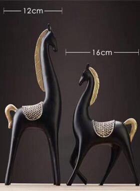 欧式平步青云招财马树脂工艺品客厅电视柜酒柜装饰品摆件商务