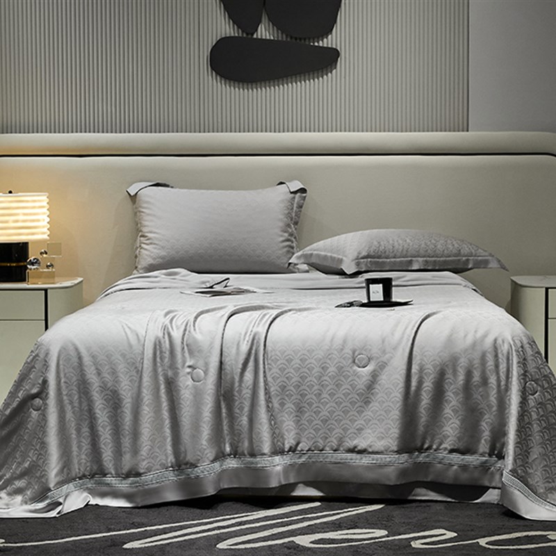 夏季高端140支天丝夏凉被四件套冰丝双人薄被可水洗空调被子被芯 - 图3