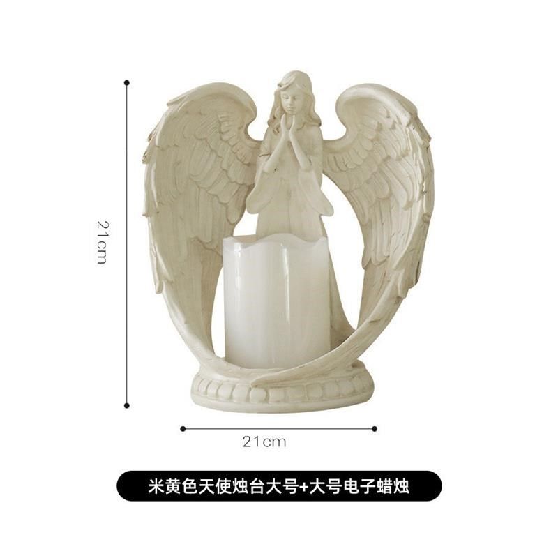 结婚礼物欧式家i居装饰品摆件实用客厅卧室电视柜天使电子蜡烛台,淘宝优惠券,粉丝福利购,淘宝优惠卷