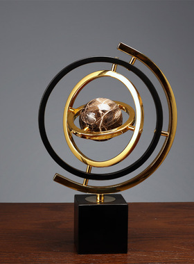 轻奢地球仪摆件家居乔迁新居礼z品办公室桌玄关酒柜客厅卧室装饰