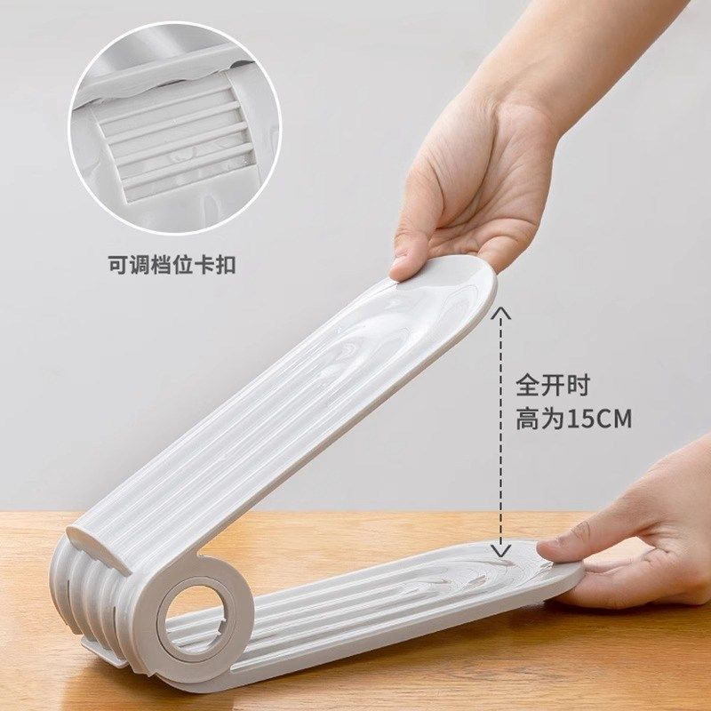 家用鞋架宿舍收纳神器折叠鞋托A省空间塑料双层可调节一体式鞋托,淘宝优惠券,粉丝福利购,淘宝优惠卷