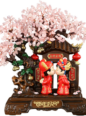 结婚礼物送新人 创m意摆件送闺蜜新娘婚房庆纪念日家居客厅装饰品