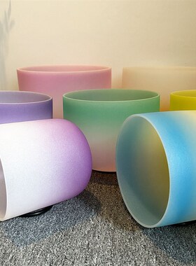 炫彩糖果色水晶颂钵钵音碗瑜伽音疗钵入门手工钵音X钵音乐碗套装