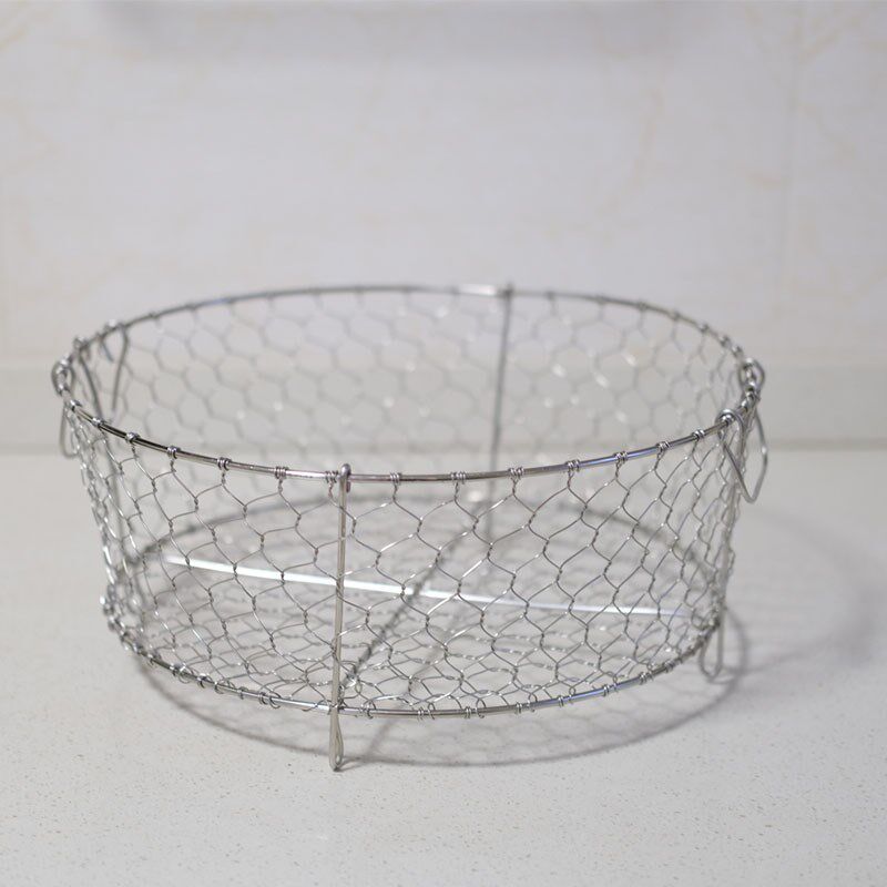 雨花石杂货手工编织不锈钢沥水篮自制G碗碟杂物收纳篮水果篮漏水,淘宝优惠券,粉丝福利购,淘宝优惠卷
