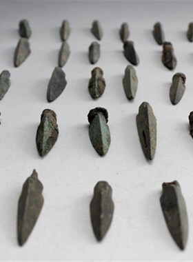 古代青铜箭头老箭头古玩杂项标本展品研学杵箭镞老包.浆古董收藏
