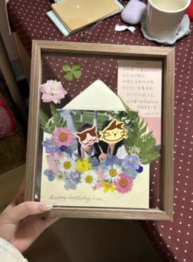 【留住花期】春日来信压花相框