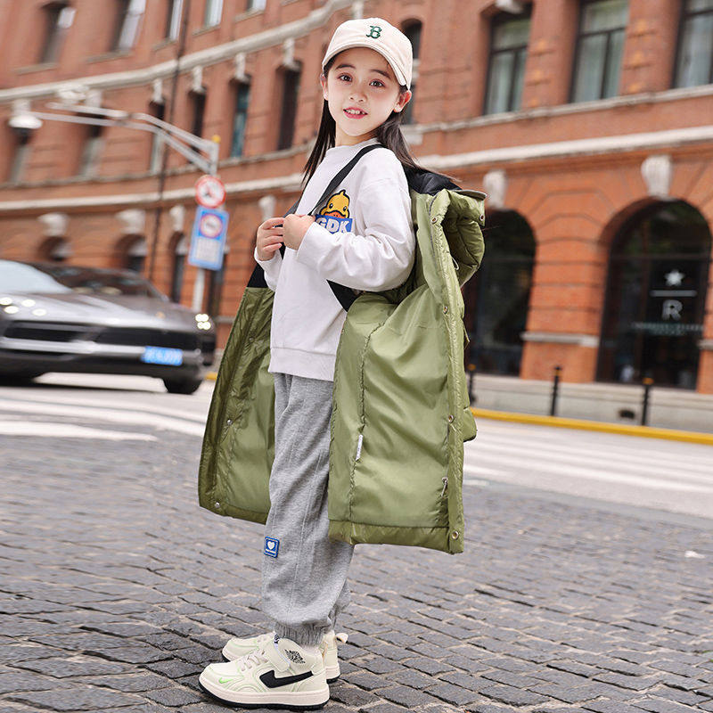 正品亲子男女童中长款加厚羽绒服冬季2025新款洋气中大童韩版外套,淘宝优惠券,粉丝福利购,淘宝优惠卷