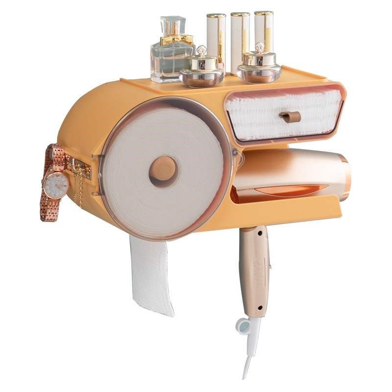 免打孔洗脸巾收纳盒卫o生间纸巾盒防水壁挂式洗脸巾架吹风机置物,淘宝优惠券,粉丝福利购,淘宝优惠卷