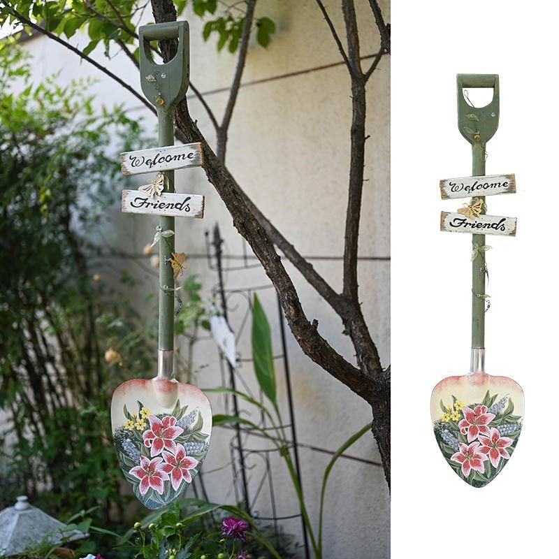 外贸做旧实木路牌田园风铁铲指A示牌插件阳台庭院复古花园装饰摆,淘宝优惠券,粉丝福利购,淘宝优惠卷