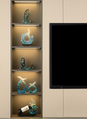 风生水起家居客厅电视柜酒柜红酒架装饰品办公室玄关高Y档轻奢摆