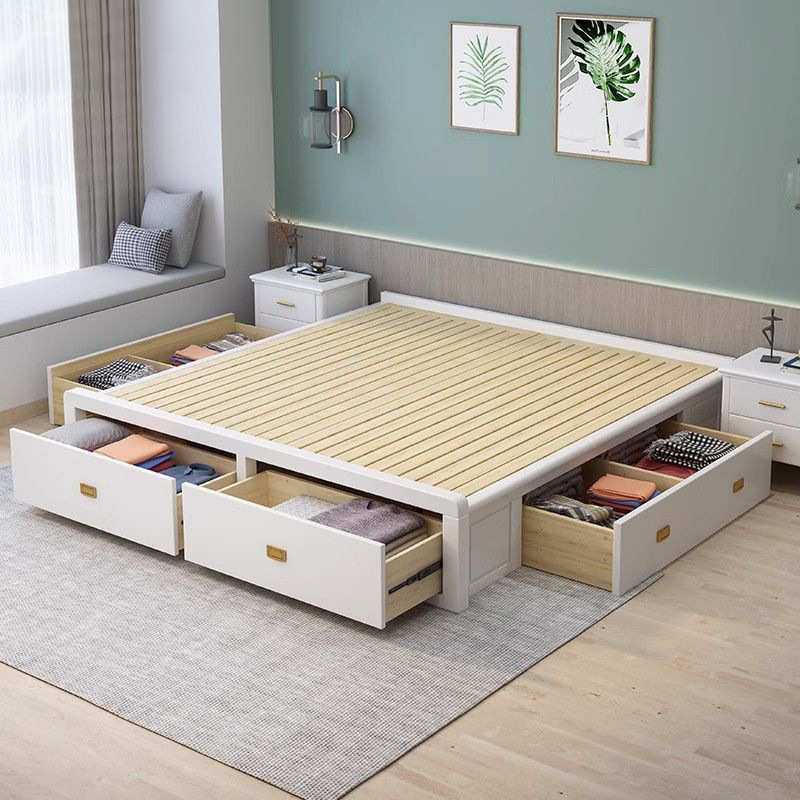 无床头榻榻米床地台全实木储物床家用省空间炕抽屉气压高箱双人床,淘宝优惠券,粉丝福利购,淘宝优惠卷